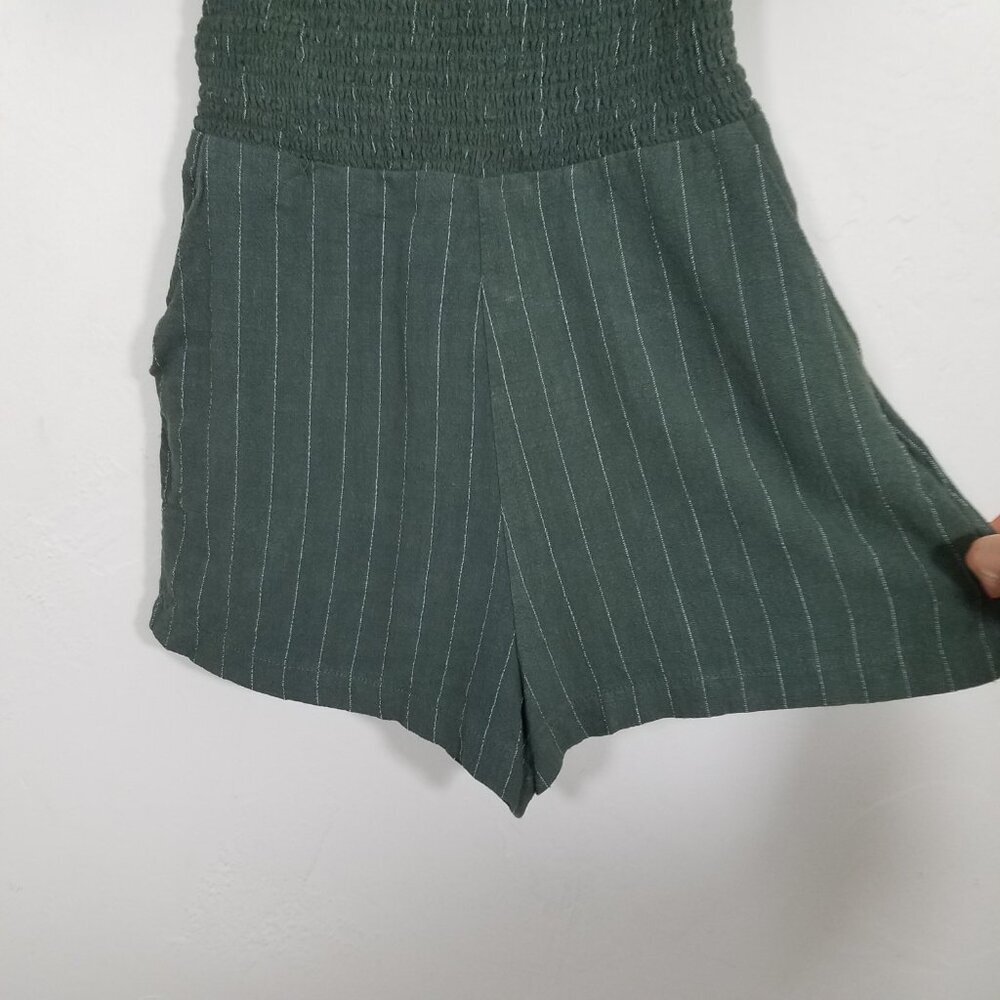Tularosa Claire Smocked Romper Linen Blend Size S - Picture 7 of 10